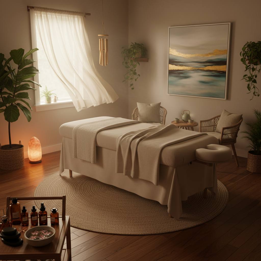 Rahatlatıcı bir masaj odası