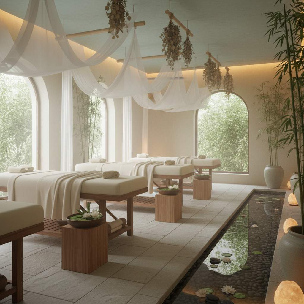 Rahatlatıcı bir masaj alanı