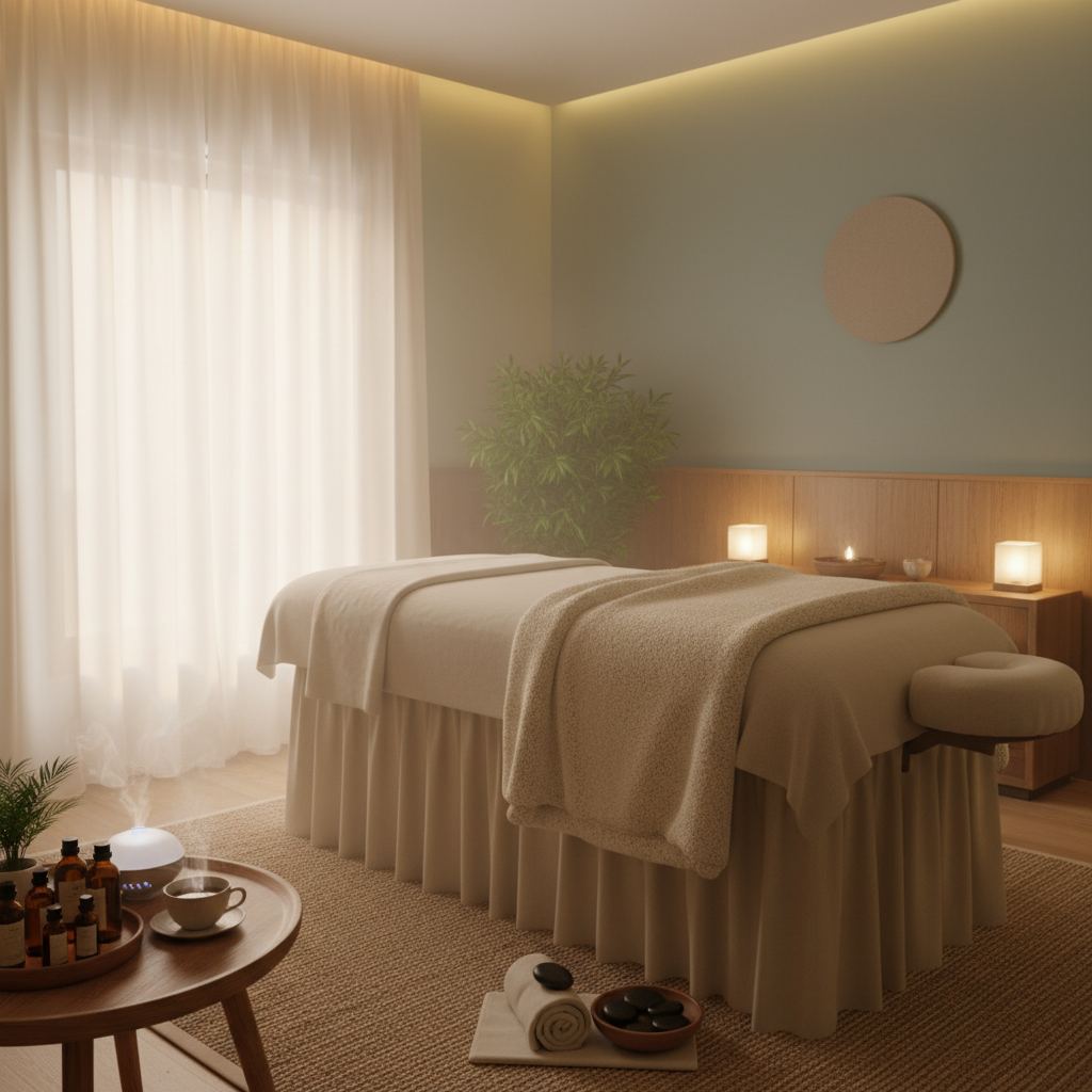 Rahatlatıcı bir masaj odası