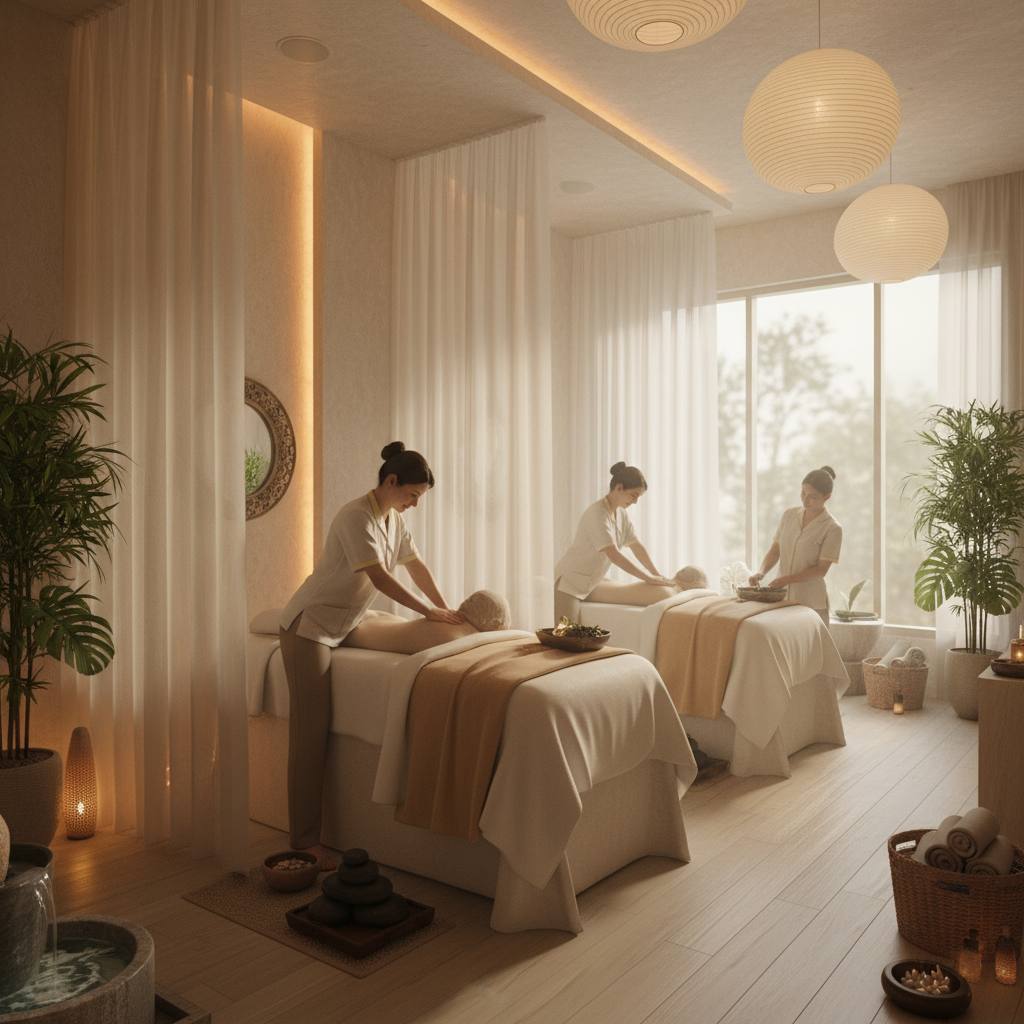 Rahatlatıcı bir masaj ortamı