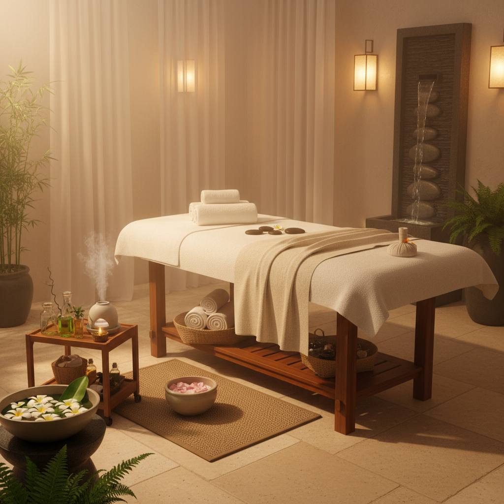 Rahatlatıcı masaj ortamı