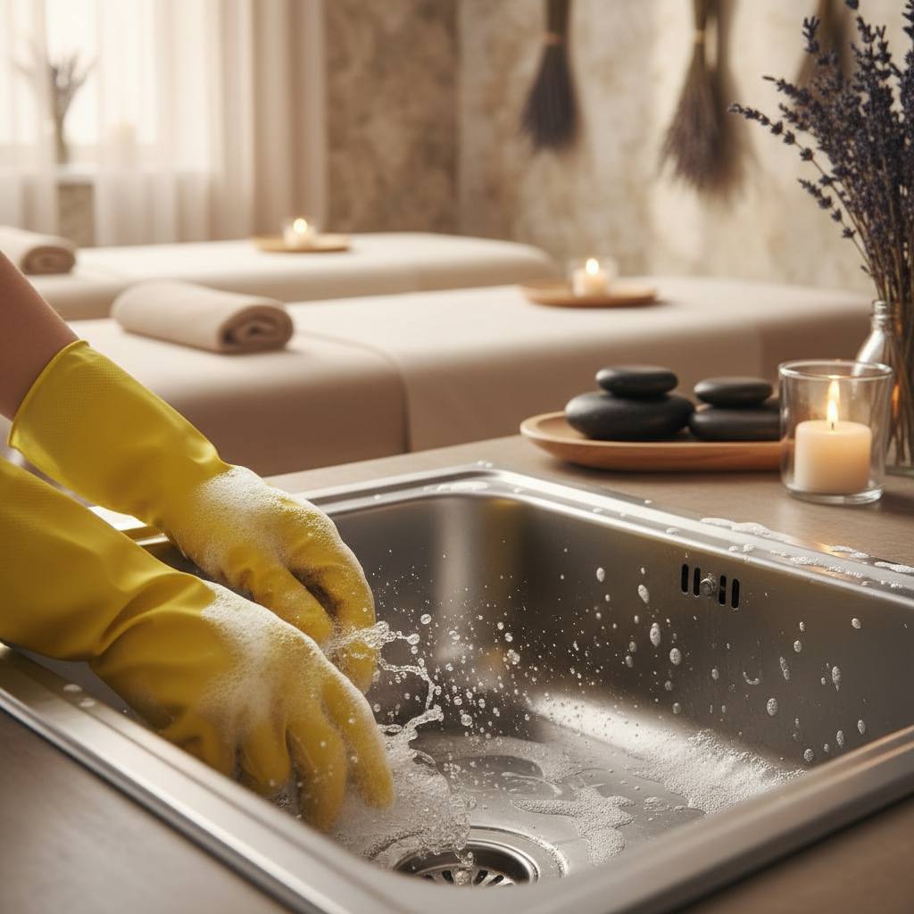 Rahatlatıcı bir masaj salonu atmosferi