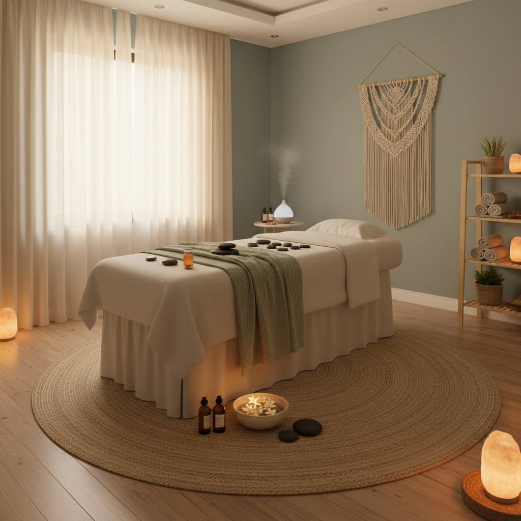 Rahatlatıcı bir masaj odası