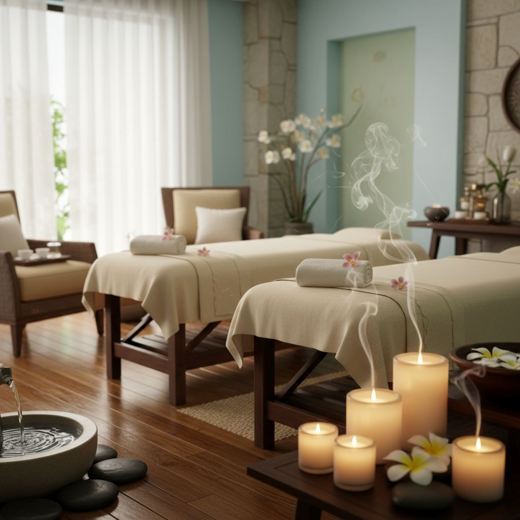 Rahatlatıcı bir spa ortamı