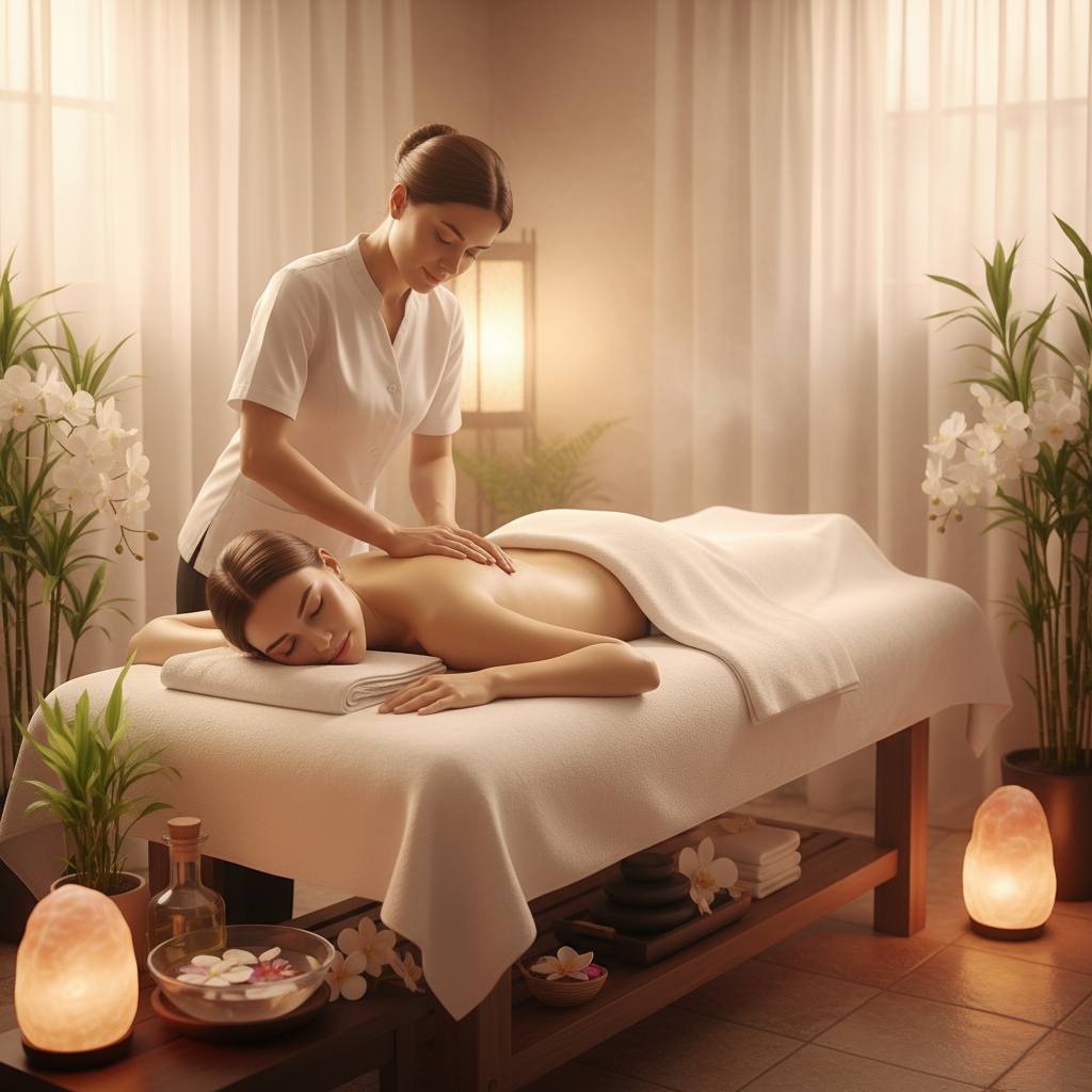 Rahatlatıcı bir masaj ortamı