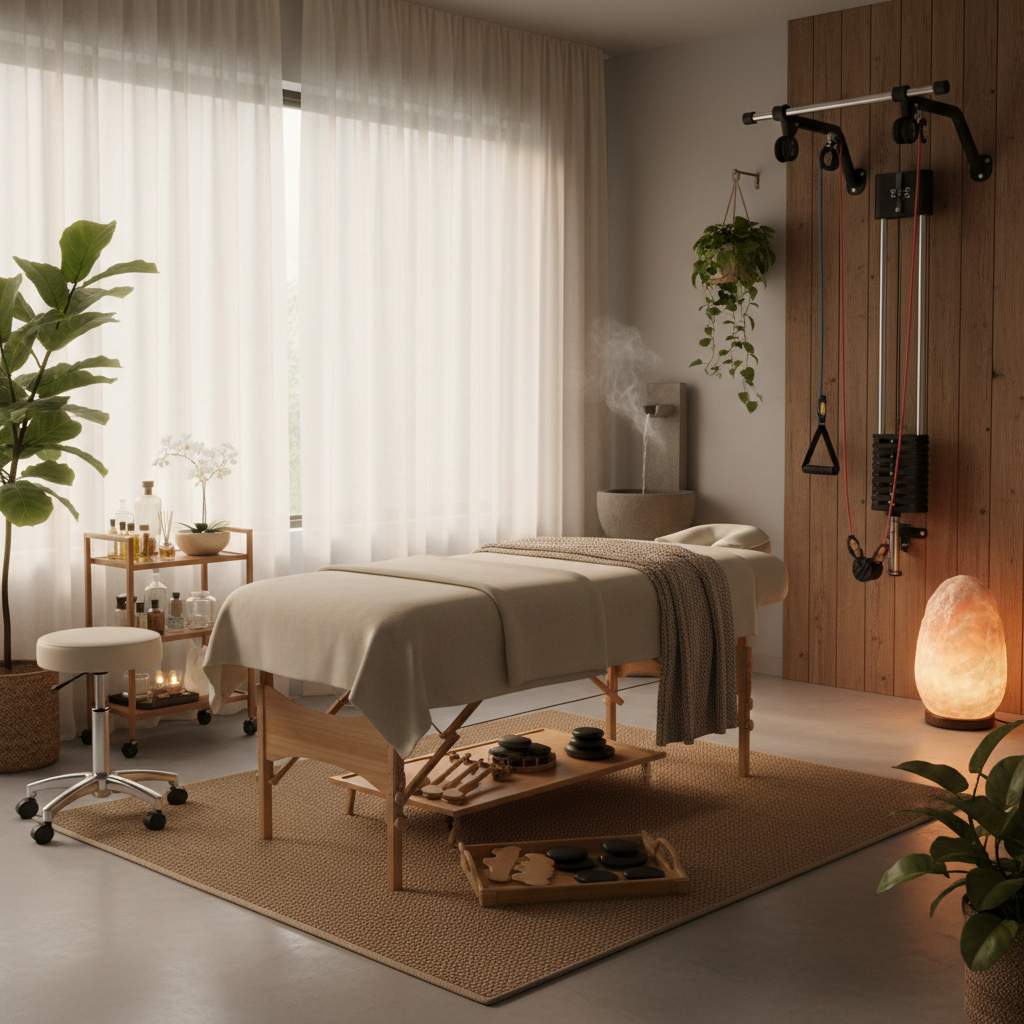 Rahatlatıcı bir masaj odası