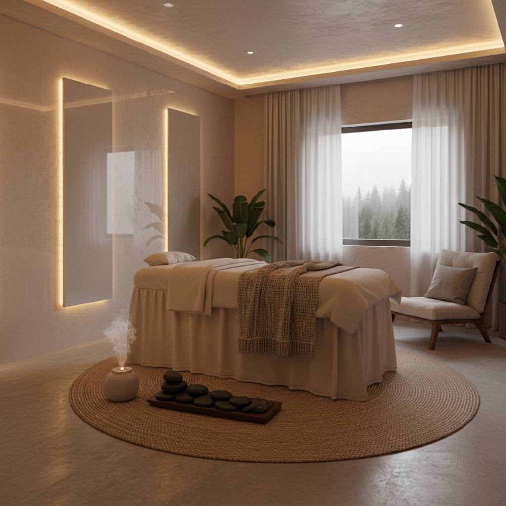 Kırklareli'de bir masaj terapisi odası