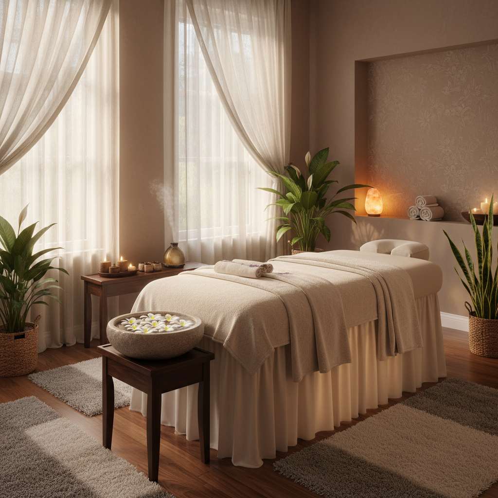 Rahatlatıcı masaj odası