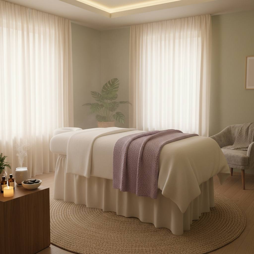 Rahatlatıcı masaj terapisi odası